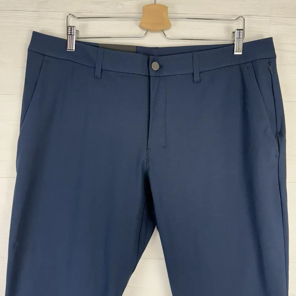 NWT Lululemon ABC Slim Fit Trouser Pants Men‎ 38 x 28 Chino Navy Blue Warpstreme